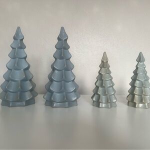 Elegant Stoneware Holiday Christmas Tree Set